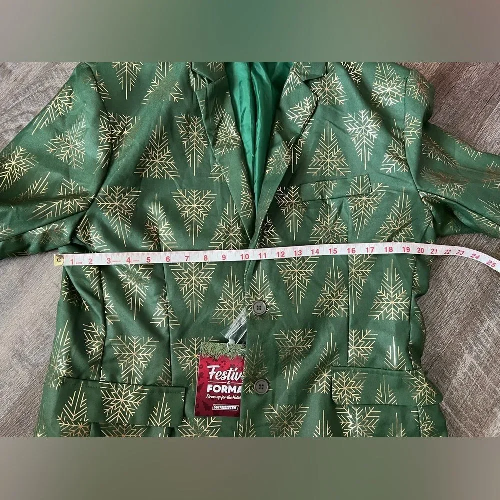 Suitmeister Holiday Snowflake Tree Blazer-‎ Size Large